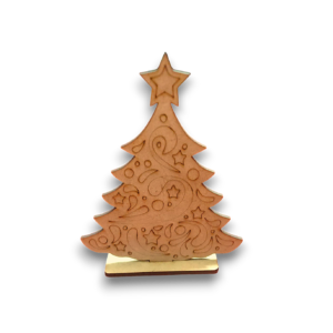 12 Inch MDF Christmas Tree Cutout Stand | Wooden Festive Decor for Painting & DIY Craft