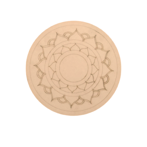 Sacred Lotus MDF Mandala Board – 12 Inch Floral Harmony Design