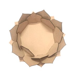 Handcrafted MDF Lotus Tea Light Holder – Elegant Pooja & Festive Décor