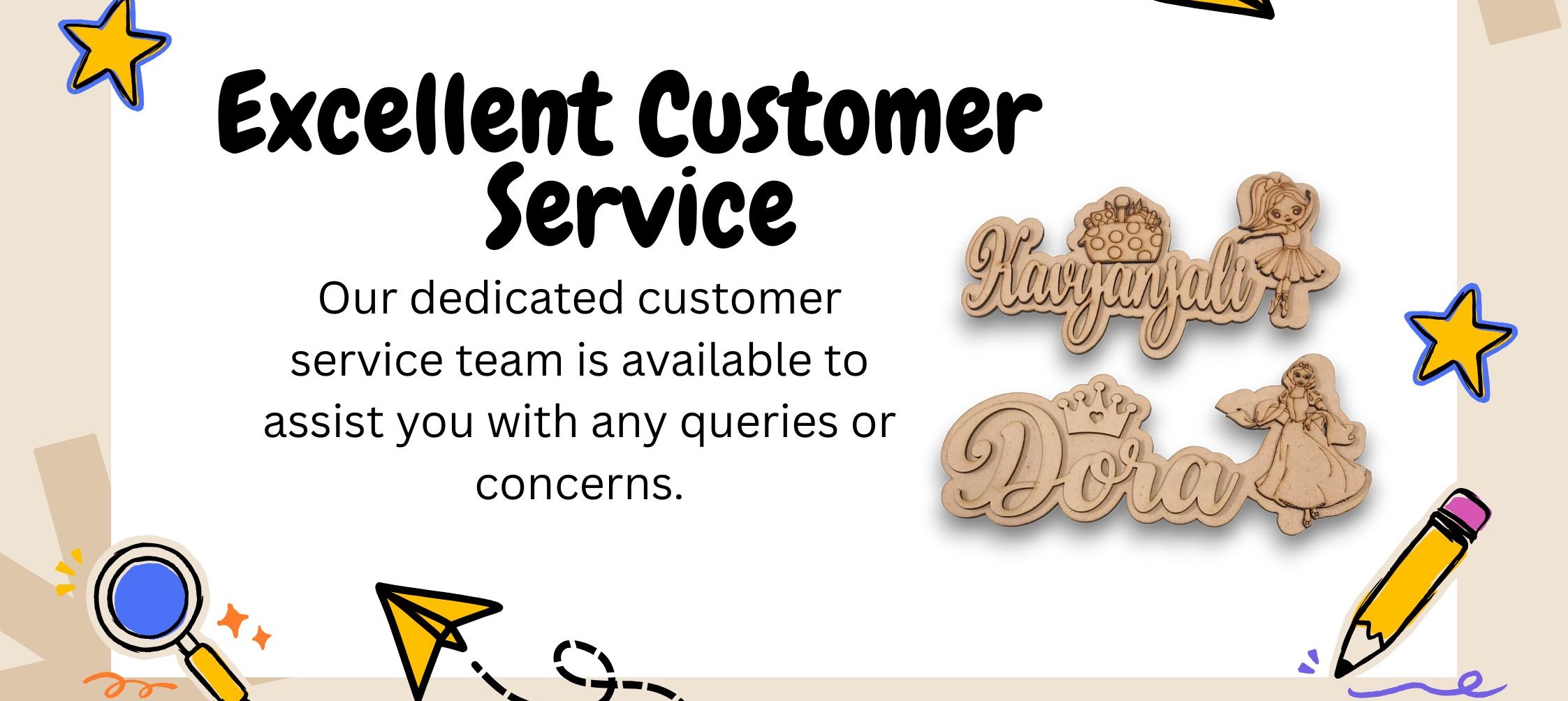 Beige Illustrative Page Border Doubled Sided Poster - 1