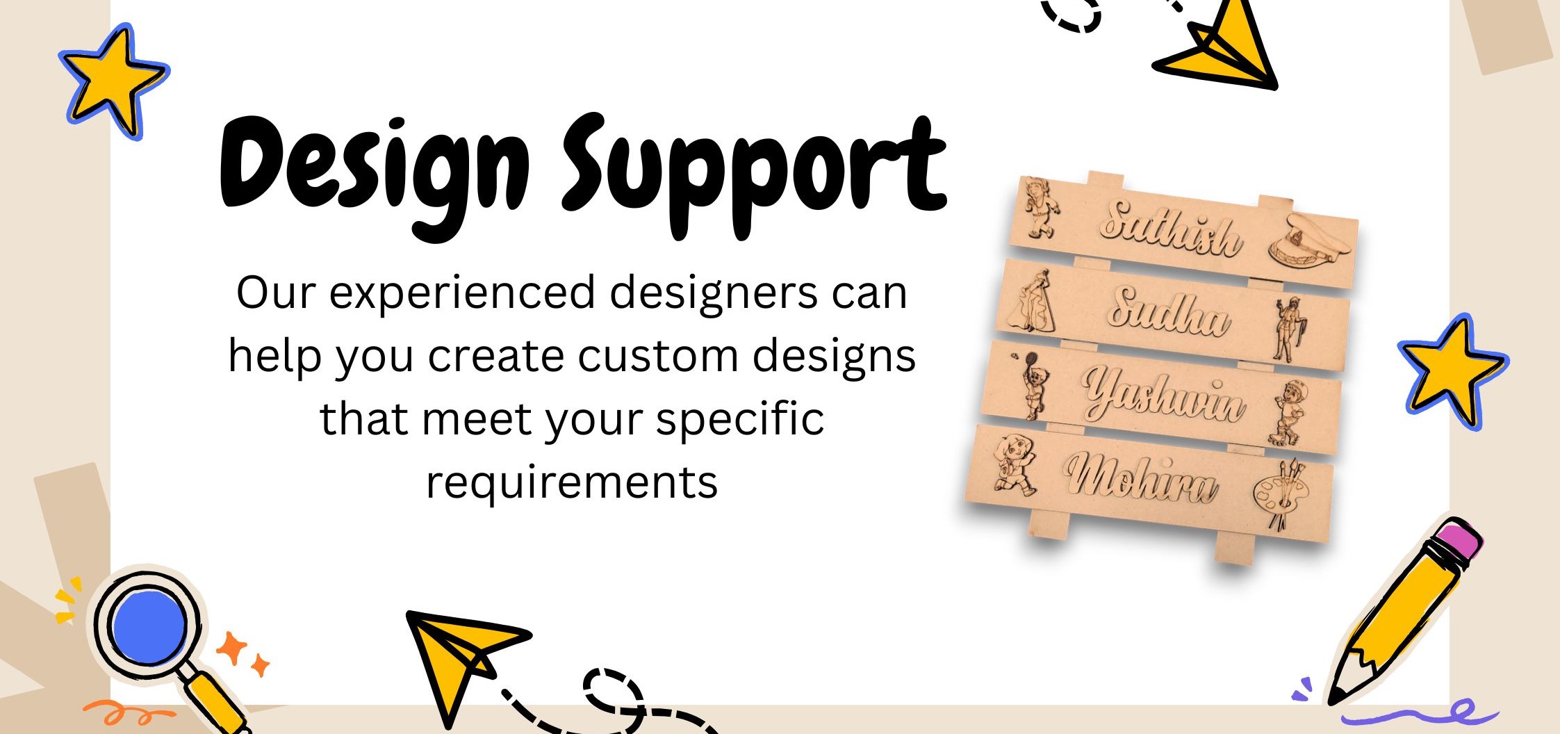 Beige Illustrative Page Border Doubled Sided Poster - 1