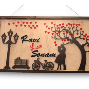 Personalized Love Nameplate – Couple Theme Wall Hanging