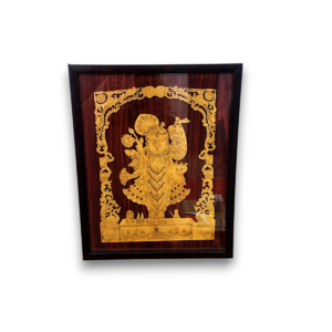 Shreenath Ji Golden Foil Art Frame – Premium Wooden Wall Decor