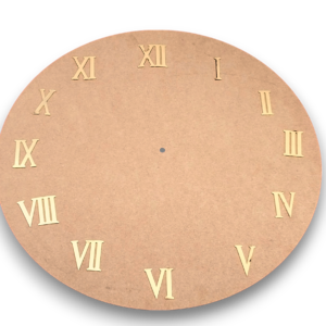 Classic Round Wooden Wall Clock Base – DIY Roman Numeral Clock for Home Decor