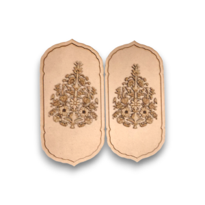 Traditional Floral Jharokha MDF Panel – Antique Style Wall Art Pair