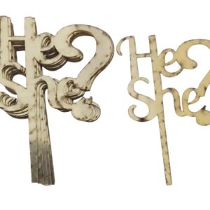 He or She? Golden Acrylic Gender Reveal Cake Topper