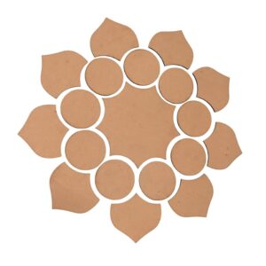 Elegant MDF Floral Rangoli Base – 16 Inch Art Decor Piece