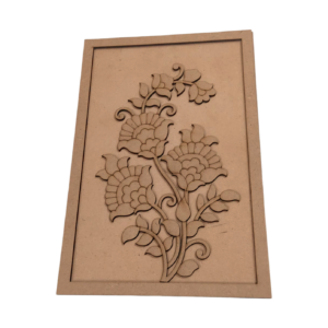MDF Laser Cut Floral Panel – Wooden Wall Art & Craft Décor