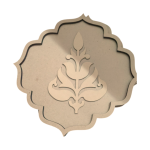 Elegant MDF Wall Plate – Traditional Floral Design for Home Décor