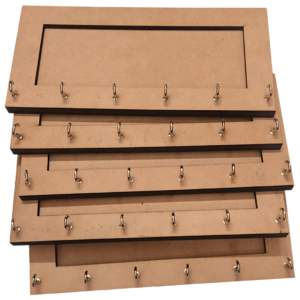 MDF Key Holder / Jewellery Organizer Board with Hooks