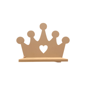 Royal Crown Wooden Wall Shelf