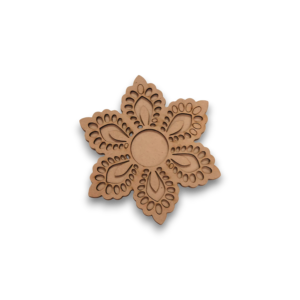 Elegant Flower-Shaped Wooden Diya Base for Spiritual & Modern Interiors