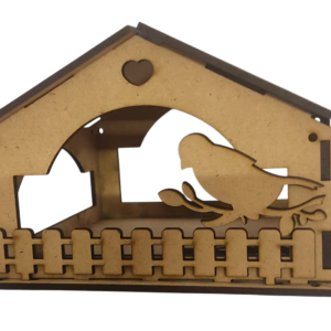 Wooden MDF Bird House – Decorative Hanging Bird Nest for Home & Garden
