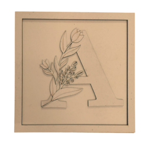 Artistic Floral Alphabet Wall Plate – A