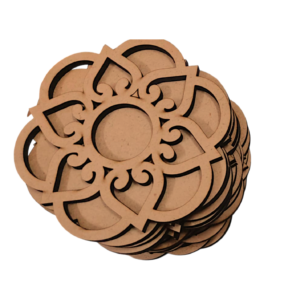 Set of 6 MDF Mandala Tea Light Holders / Decorative Bases