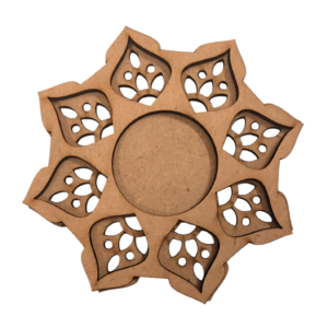 2D Layered Flower Candle Holder for Rangoli & Pooja Decor