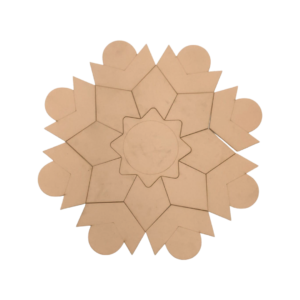 Modern Geometric Star Wooden Rangoli – Reusable MDF Floor Decor for Festivals & Weddings