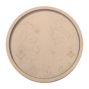 Divine Radha Krishna 2D MDF Wall Art