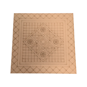 Square MDF Pre-Marked Rangoli Base – DIY Painting Craft Board