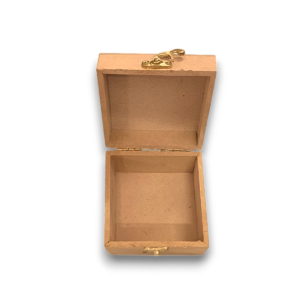 Plain MDF Wooden Storage Box with Metal Lock | DIY Craft & Gift Box