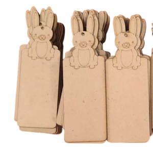 Wooden Rabbit Bookmark Set of 5 – MDF DIY Paintable Bunny Reading Tags
