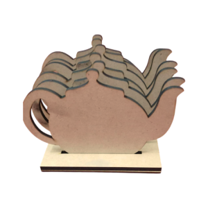 Wooden Teapot Shape Coaster Set with Stand – MDF Tea Coasters Set