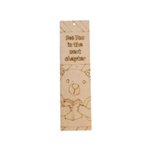 Wooden Teddy Bookmark Set of 5 – "See You in the Next Chapter" Engraved MDF Bookmark
