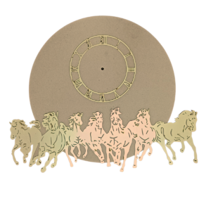MDF Horse Design Wall Clock