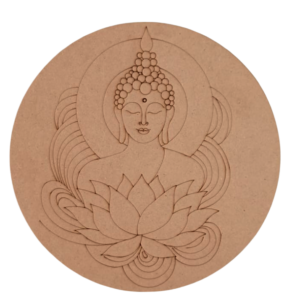 MDF Buddha Wall Art – Peaceful Home Decor Panel