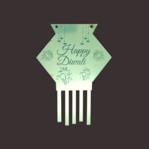 Golden Acrylic Happy Diwali Hanging Door Decor
