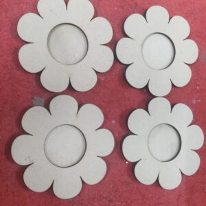 MDF Flower Shaped Tea Light Candle Holder Set of 6