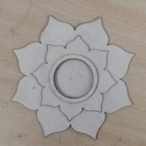 Lotus Tea Light Candle Holder MDF Base | DIY Resin Art & Home Decor