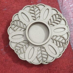 MDF Lotus Tea Light Holder – Decorative Floral Diya Holder Set of 6